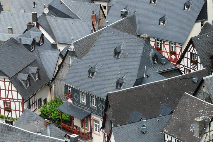 Slate roofs in Beilstein