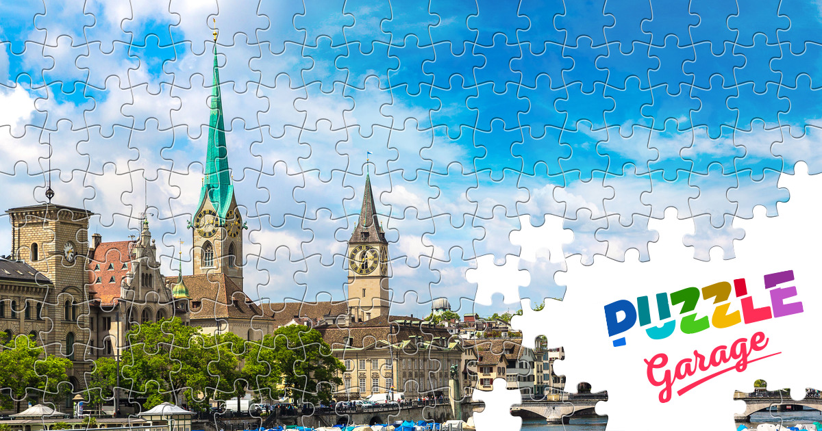 View of the Old Town in Zurich Jigsaw Puzzle (Countries, Switzerland) Puzzle Garage