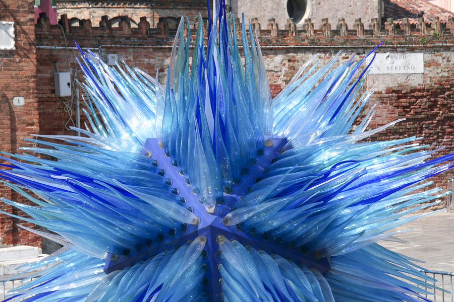 Sculptură din sticlă pe insula Murano