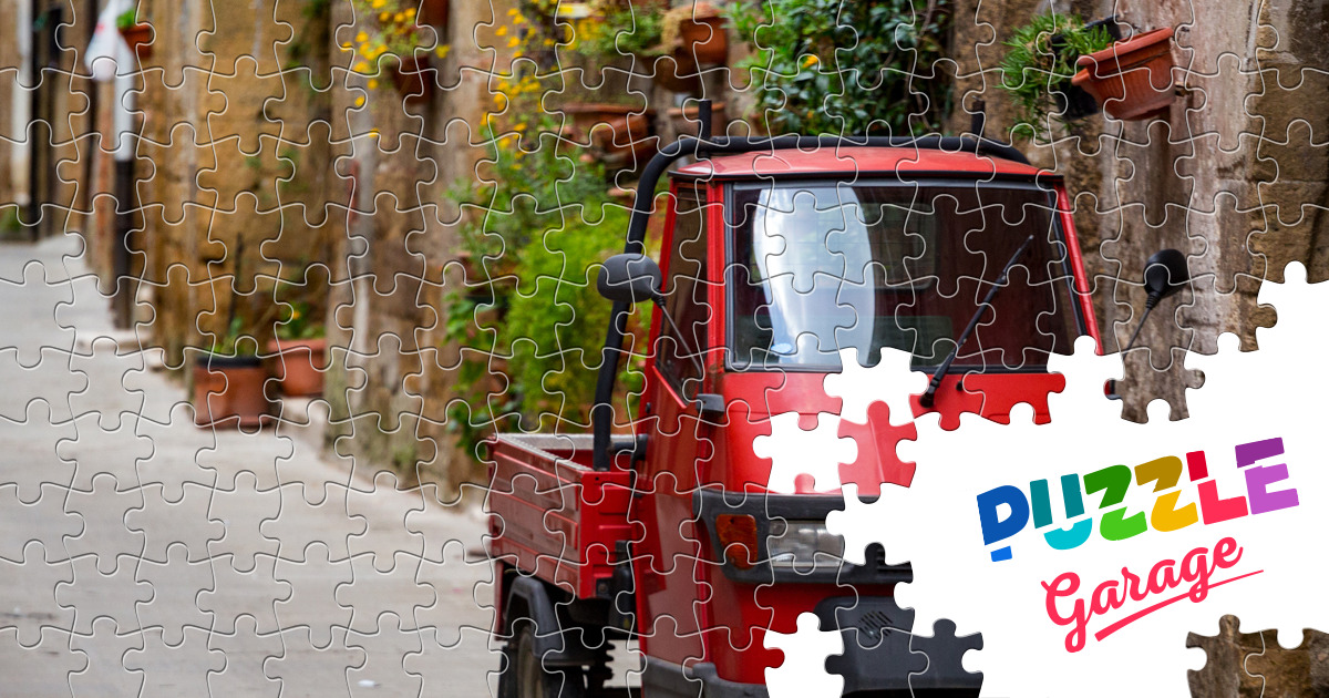 Three wheeled truck Jigsaw Puzzle (Technics, Auto) Puzzle Garage