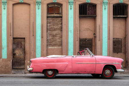 Pink convertible