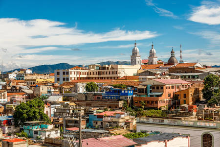 View of the old quarters of Santiago de Cuba