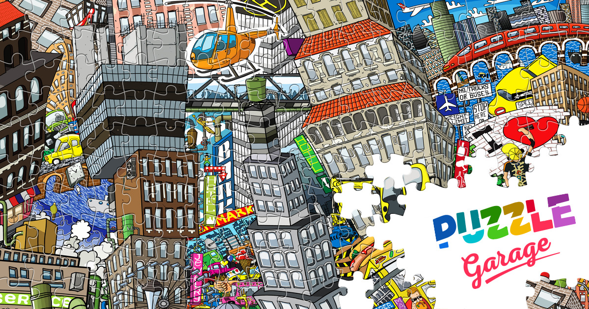 Graffiti City Collage Jigsaw Puzzle (Art, Graffiti) Puzzle Garage