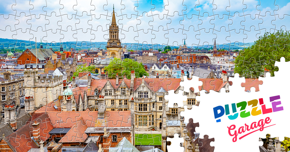 Roofs of Oxford Jigsaw Puzzle (Countries, Great Britain) Puzzle Garage