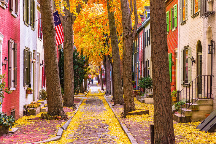 Herbststraßen von Philadelphia