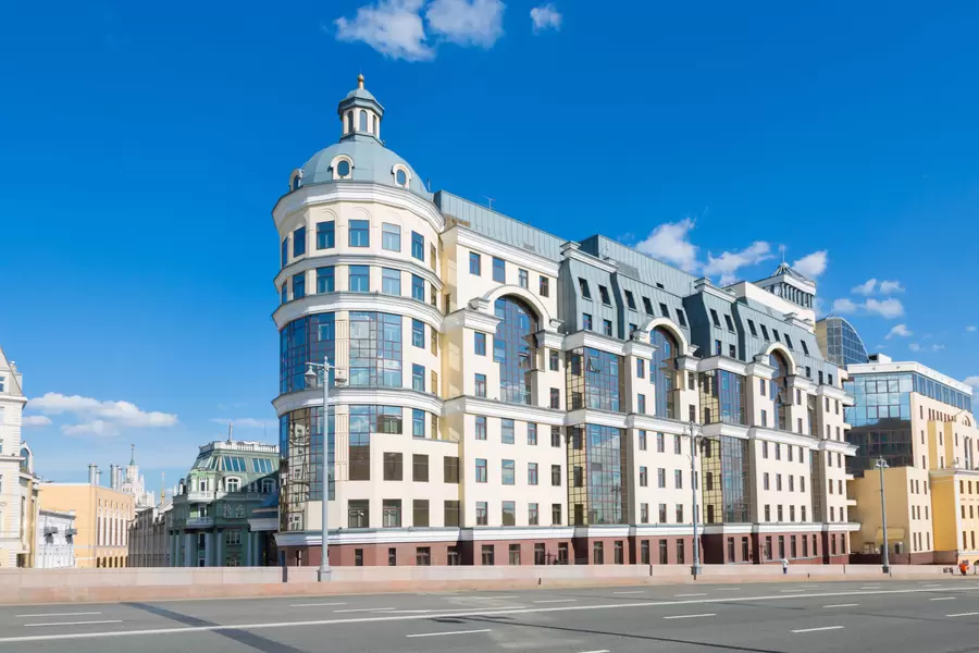 Het gebouw van het hoofdkantoor van de Bank of Russia in Moskou