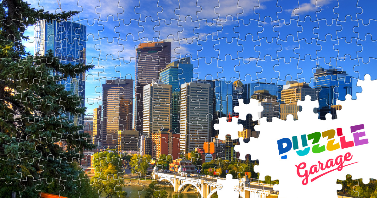 Skyscrapers Calgary Jigsaw Puzzle (Countries, Canada) Puzzle Garage
