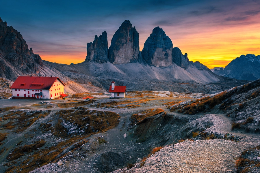 Uitzicht op Tre Cime di Lavaredo