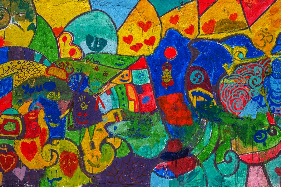 Graffiti callejero abstracto