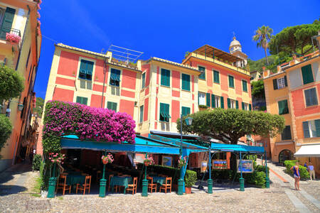 Traditionella byggnader i Portofino
