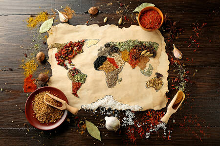 Spice world map
