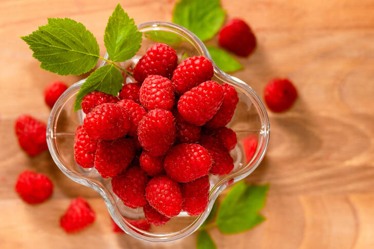 Beeren reifer Himbeeren