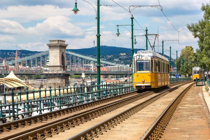 Famous Tramway two in Budapest