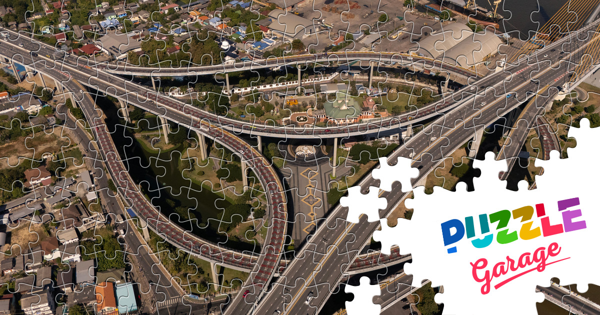 Bhumibol Bridge Jigsaw Puzzle (Architecture, Bridges) | Puzzle Garage