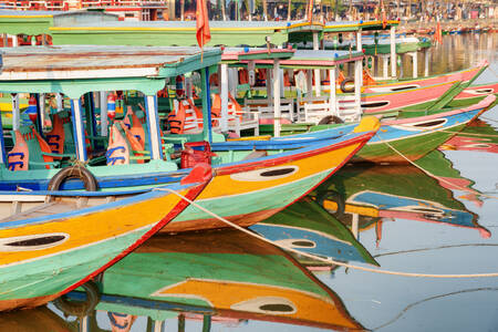 Barcos turísticos vietnamitas