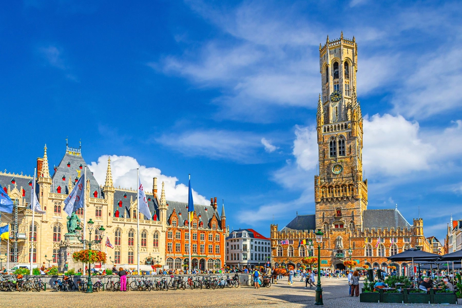 Plein in de stad Brugge