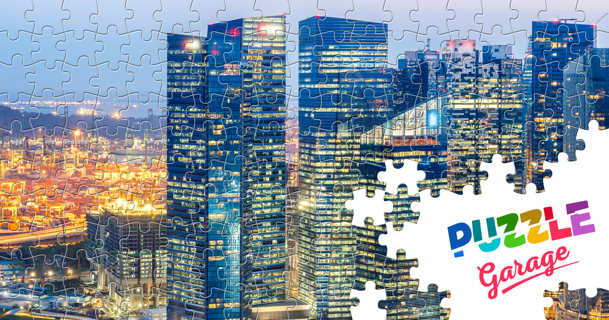 Singapore financial district Jigsaw Puzzle (Countries, Singapore