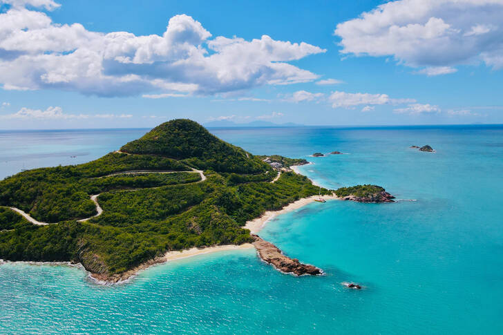 Pearns Point Peninsula in the Caribbean Sea