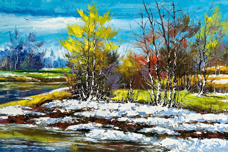 Árboles junto al río