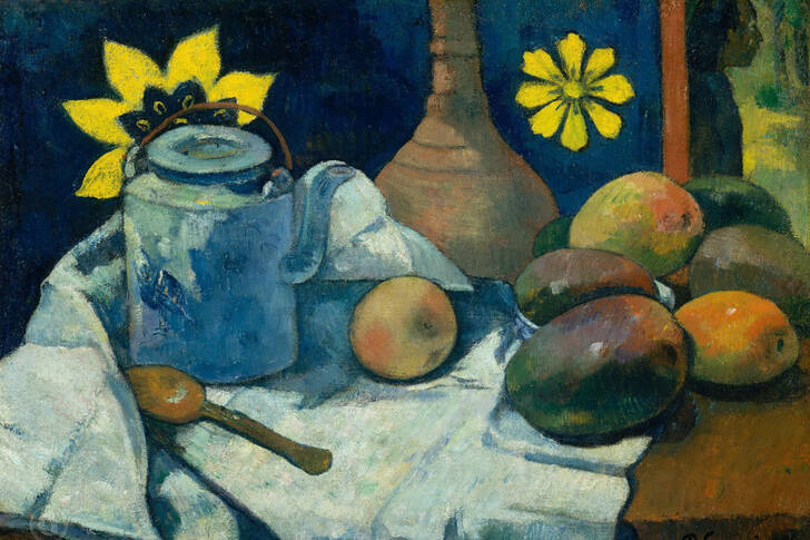Paul Gauguin: Still Life with Teapot and Fruit