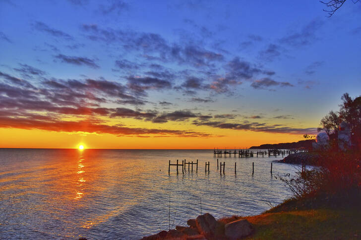 Lever de soleil sur la baie de Chesapeake