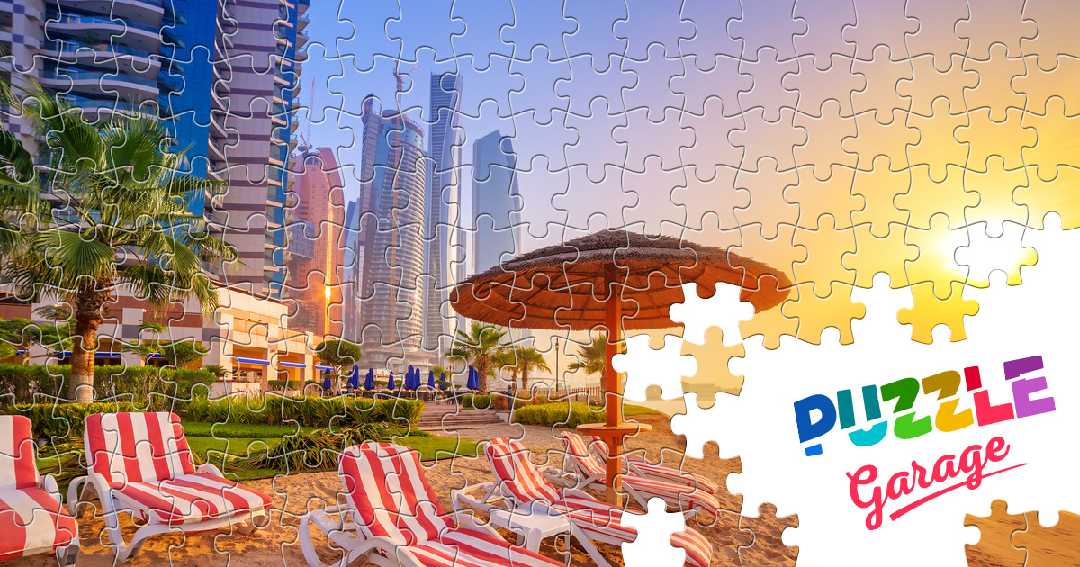Beach in Dubai Jigsaw Puzzle (Countries, UAE) Puzzle Garage