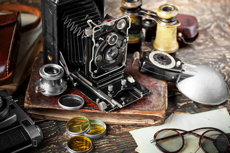 Vintage folding camera