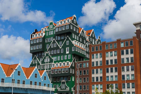 Architecture of houses in Zaandam