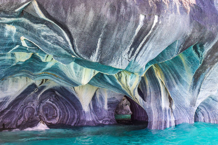 Mramorové jaskyne v Čile