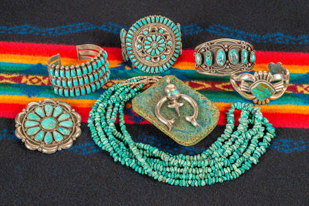 Turquoise necklace and bracelets