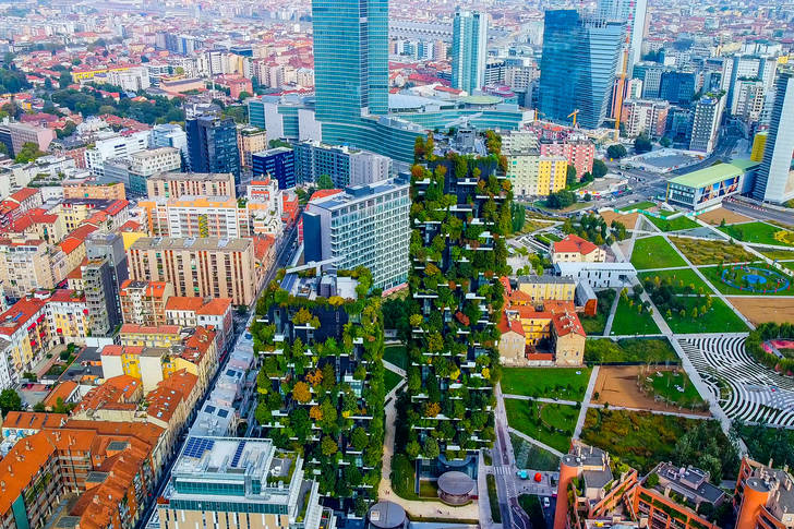 View of the residential complex "Vertical Forest"