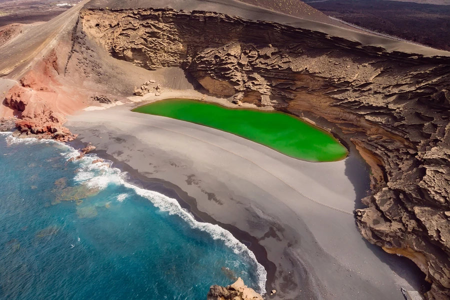 Lagune en het meer van El Golfo