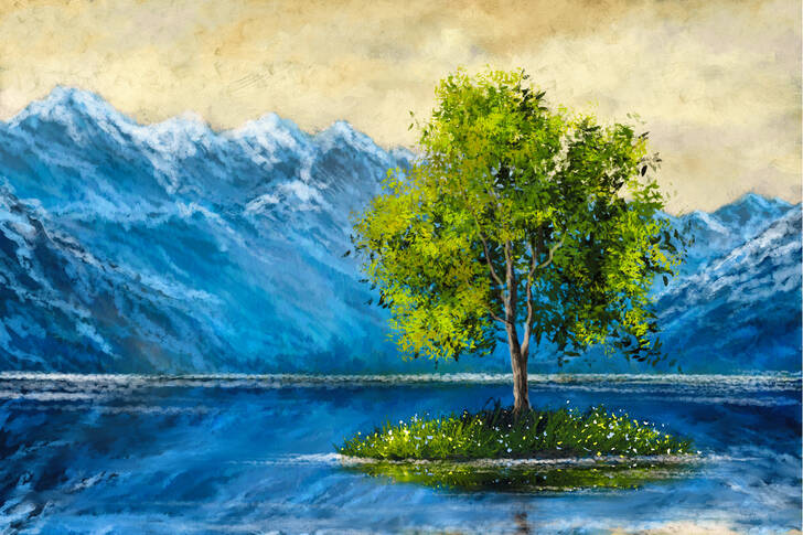 Δέντρο στη λίμνη