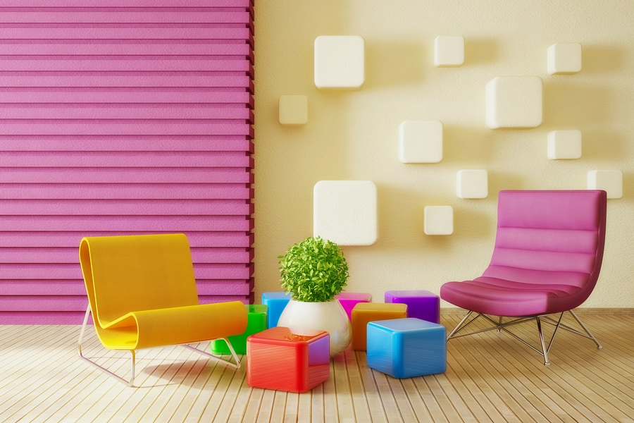 Interior y muebles modernos.