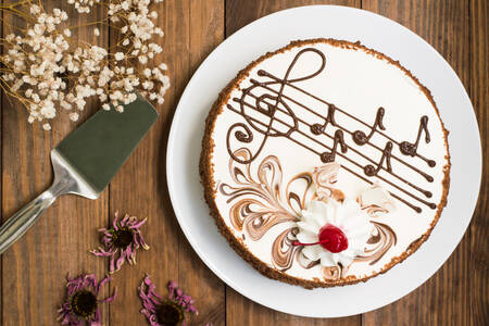 Cake with musical notes