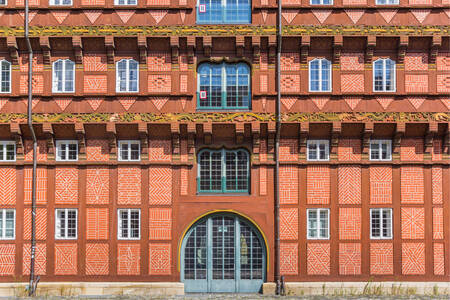 Fasad av en byggnad i Braunschweig