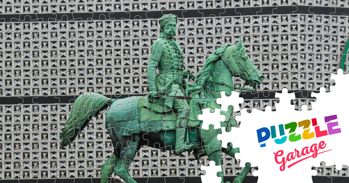 Rider On Horse Jigsaw Puzzle (art, Sculpture) 