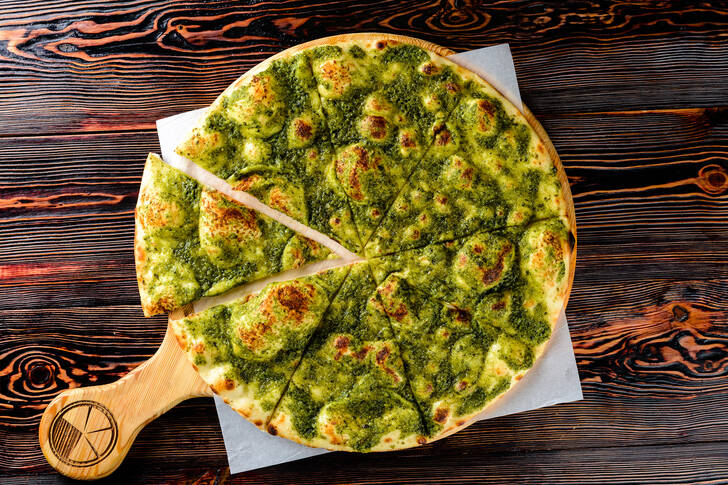 Focaccia with pesto