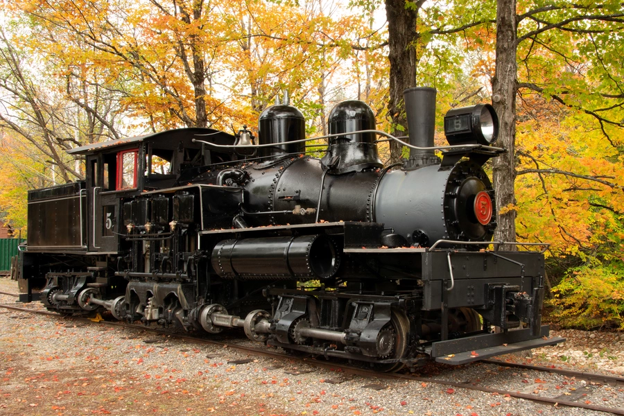Oude klassieke stoomlocomotief