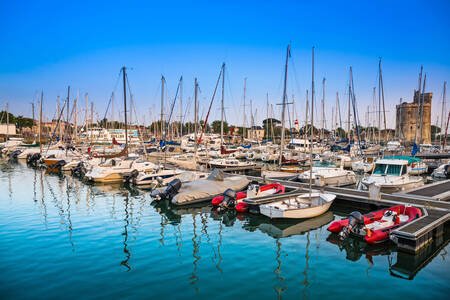 La Rochelle limanındaki tekneler
