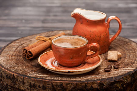 Café con canela y leche