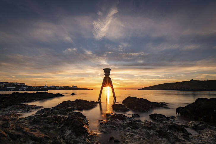 Západ slunce v zátoce Simas