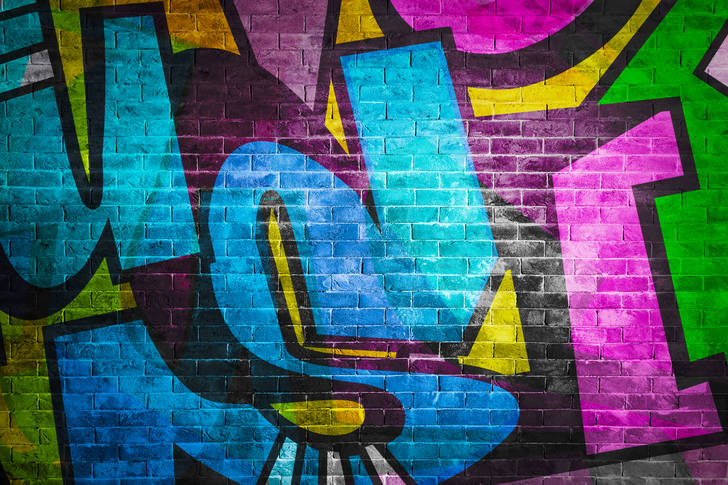 Färgad graffiti