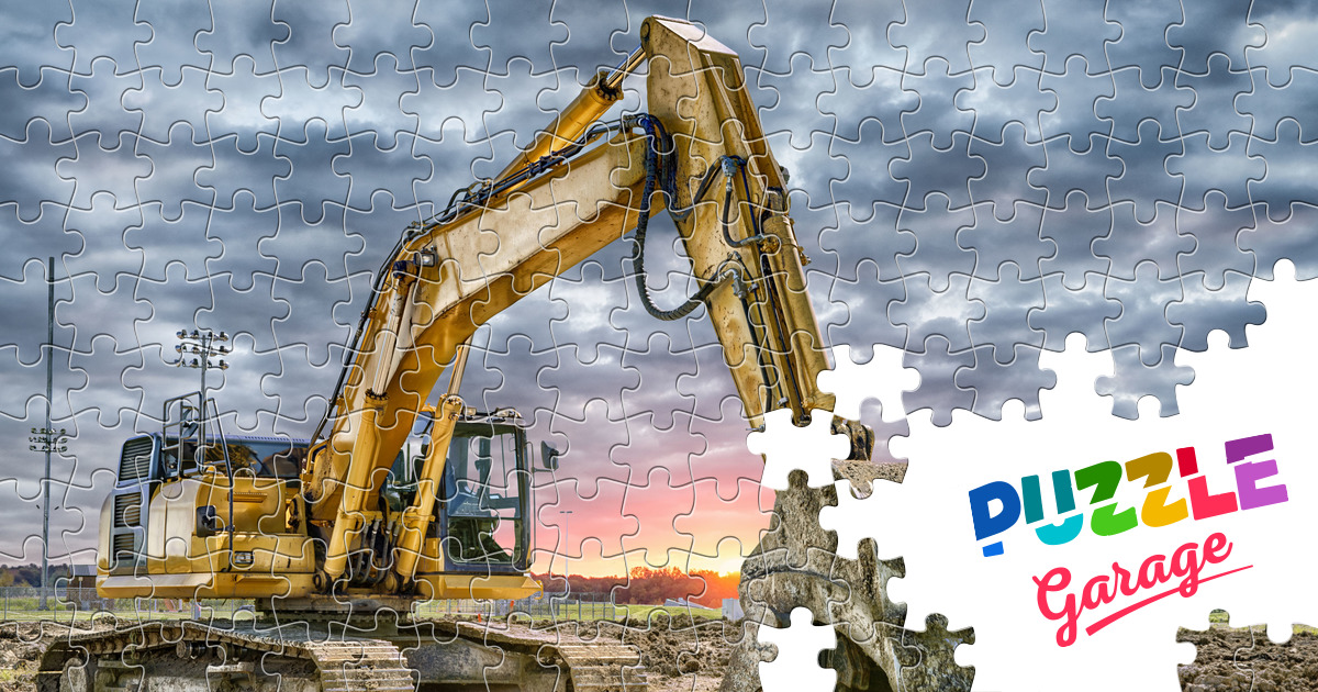 Excavator Jigsaw Puzzle (Technics, Special machinery) Puzzle Garage