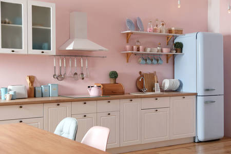Stijlvolle keuken in roze