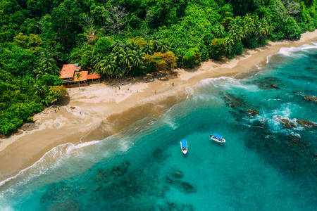 Tropical island in Costa Rica