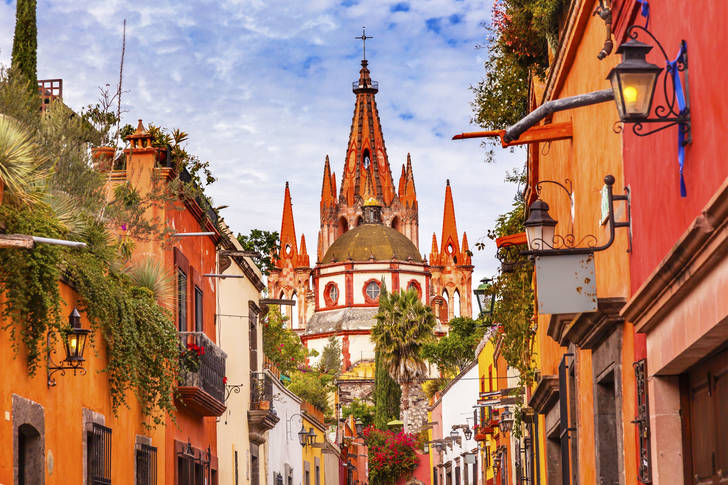 View of the church in San Miguel de Allende