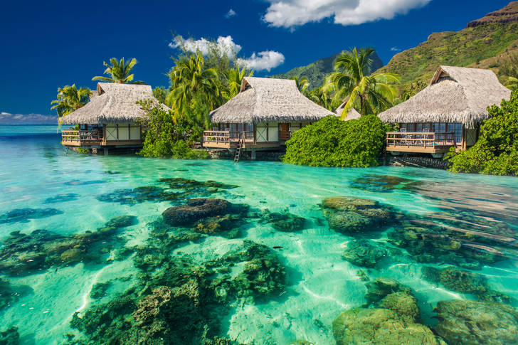 Bungalow i Tahiti