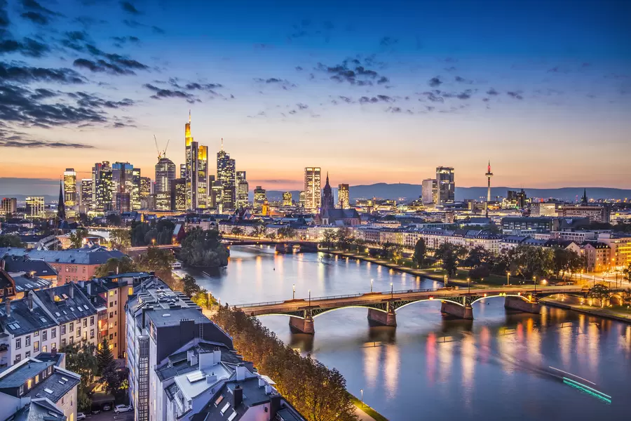 Financiële wijk van Frankfurt