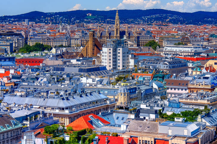 Vista della città di Vienna